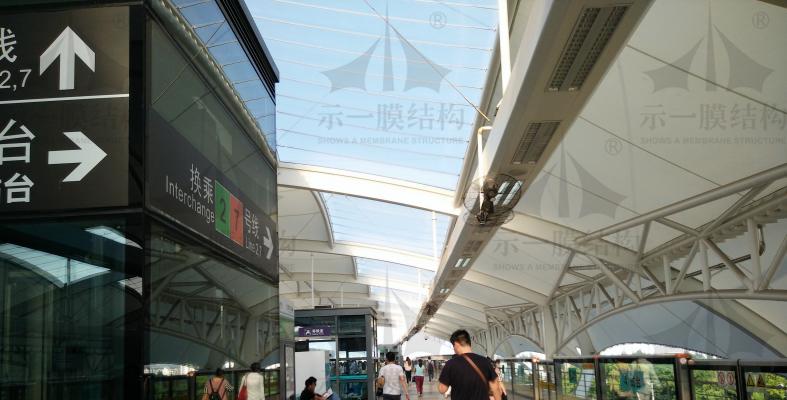 上海龍陽路地鐵站膜結構 PTFE ETFE