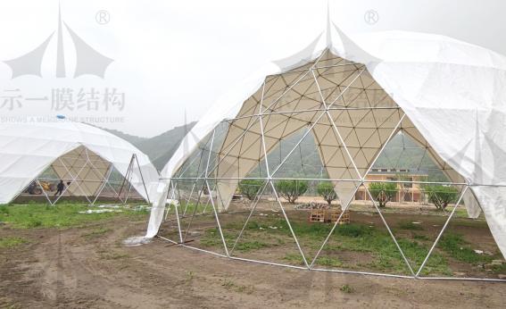 上海示一膜結構20米直徑球形景觀膜結構